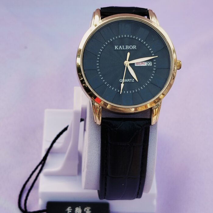 Kalbor Leather Watch With Extra Batery And Watch Box