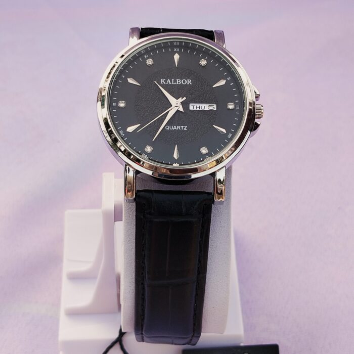 Kalbor Leather Watch With Extra Batery And Watch Box