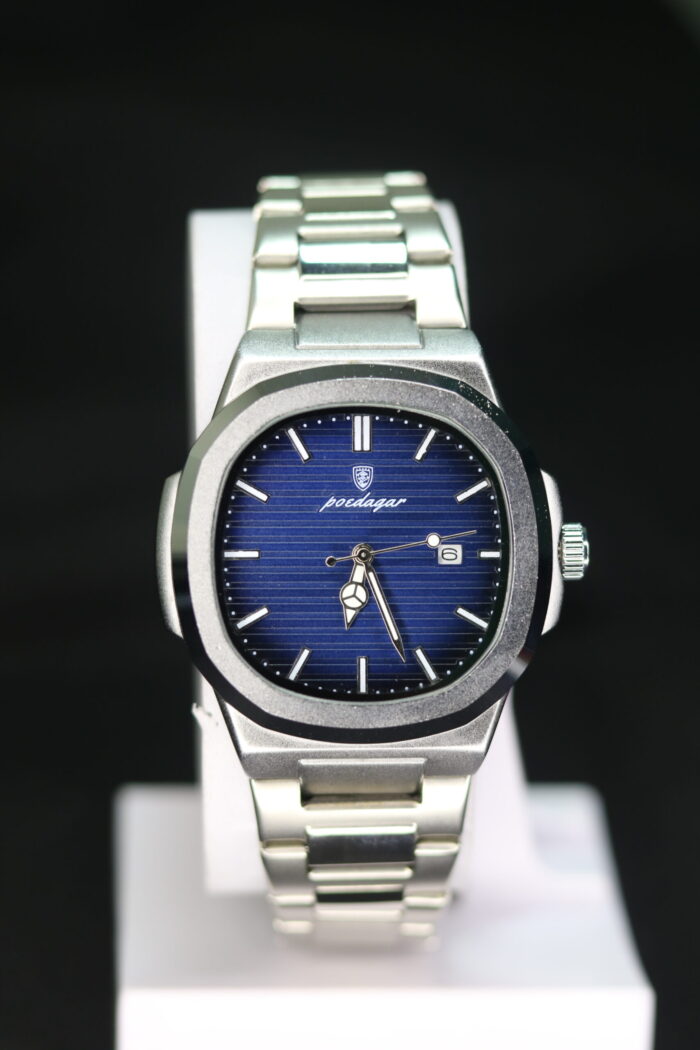 Poedagar 613 Business Quartz Luxury Watch for Men – Silver Blue